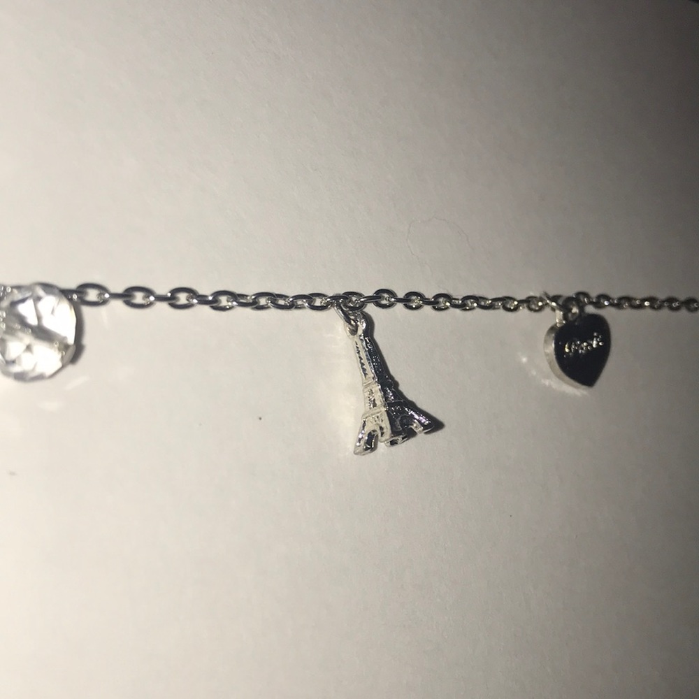 Paris charm bracelet with Eiffel Tower Charms
